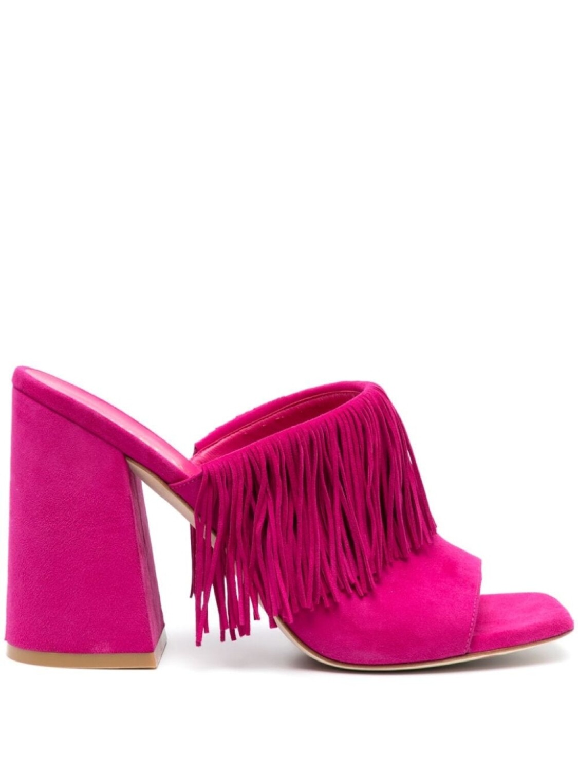 

Stuart Weitzman мюли Tia Fringe 100, розовый