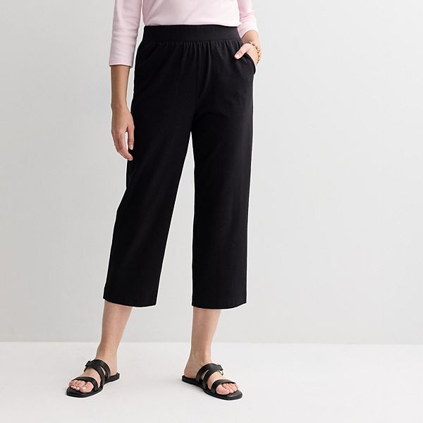 

Женские укороченные брюки relaxed jersey Croft & Barrow, Mineral Black