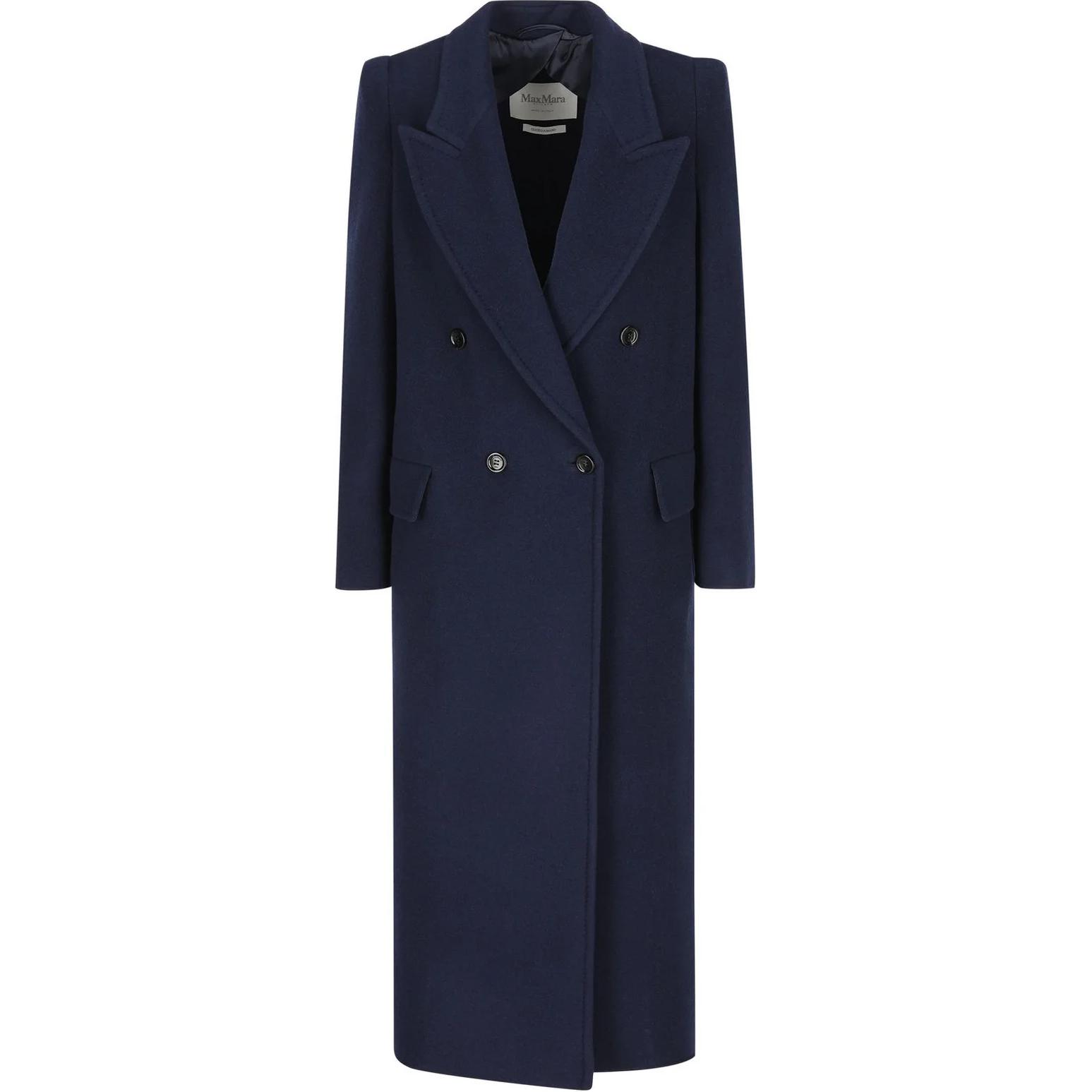 

Двубортное пальто Max Mara Albania1234 с длинными рукавами MaxMara, синий