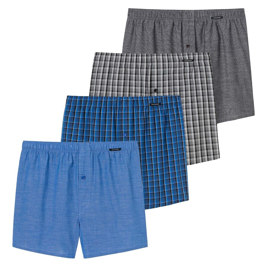 

Шорты-боксеры SCHIESSER Boxer shorts, цвет blue/dark blue/grey/dark grey