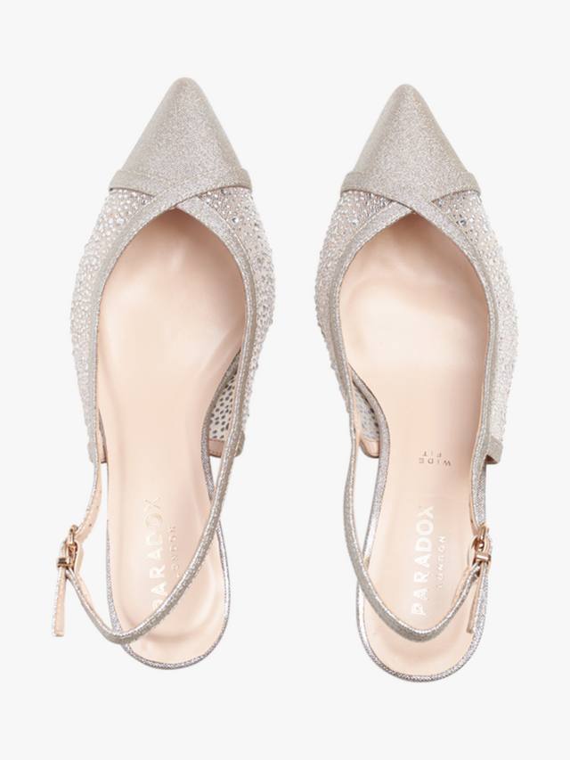 Fascinate Wide Fit туфли-лодочки с сетчатыми деталями Paradox London, Champagne — фото 3