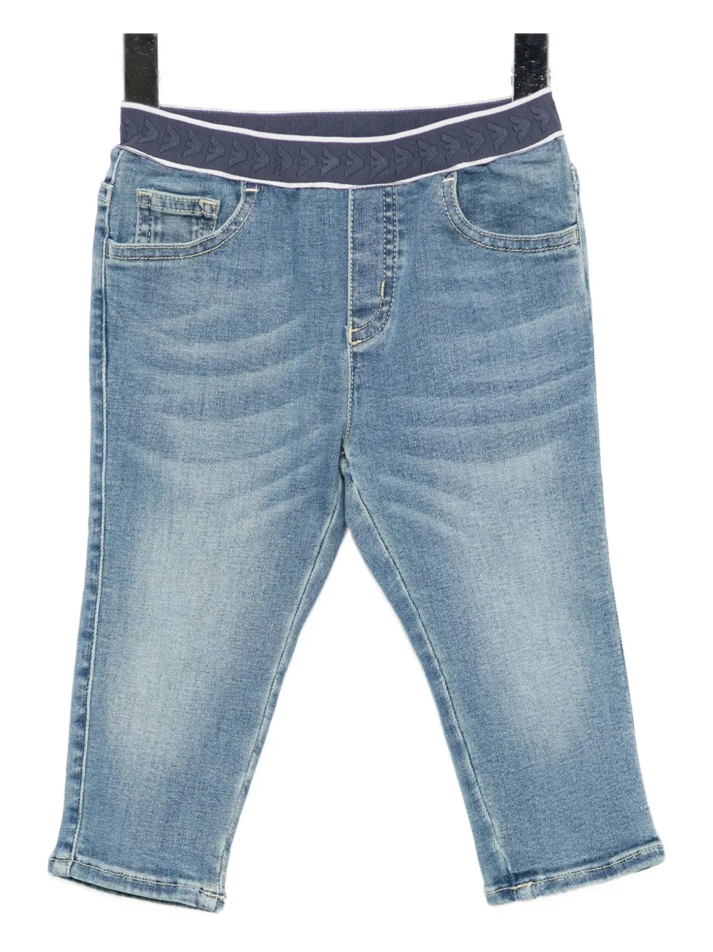 

Джинсы с логотипом на поясе Emporio Armani Kids, синий