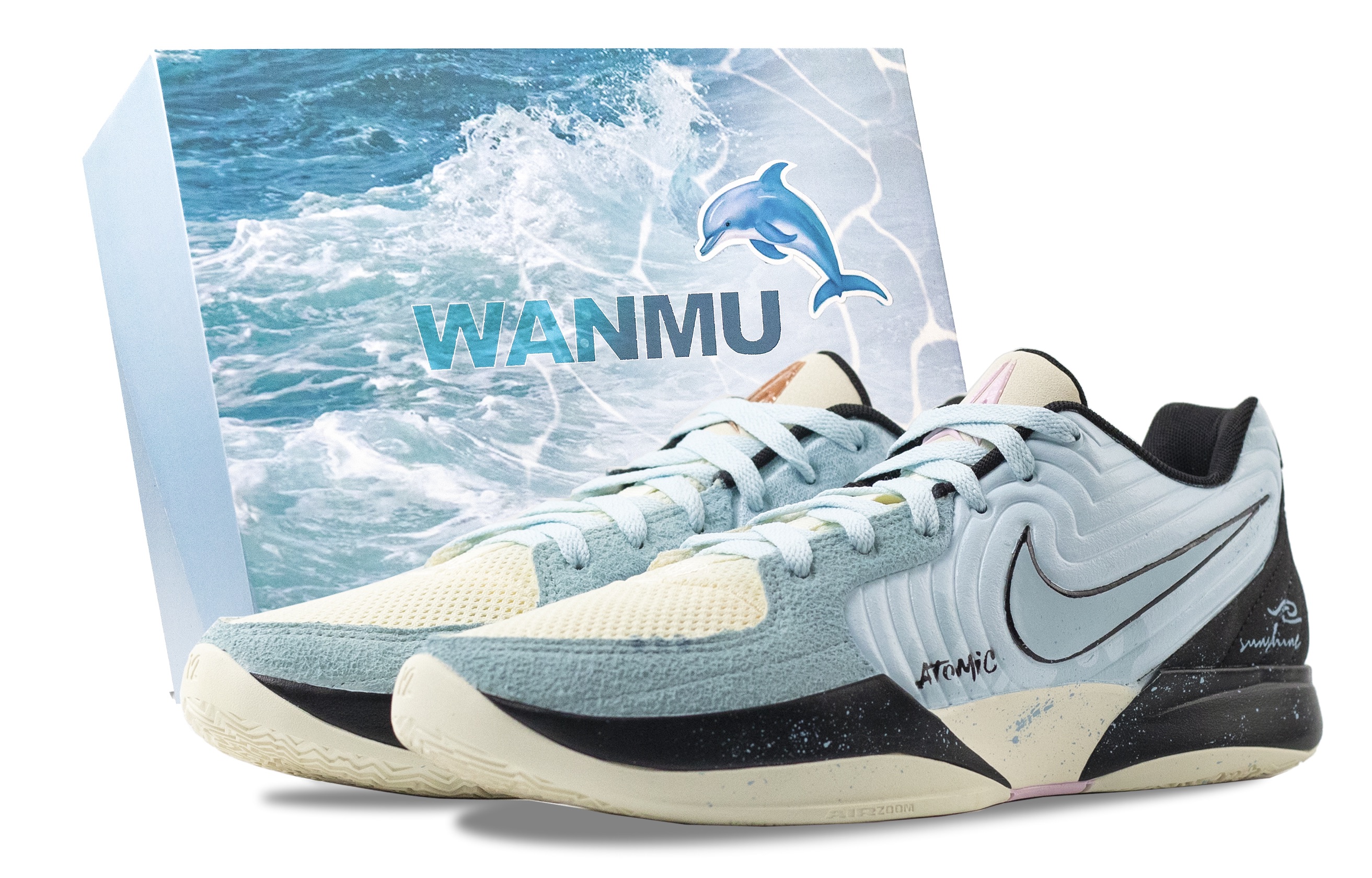 

Nike Баскетбольные кроссовки Ja Morant 2 Dreamy Trail, Box, устойчивые к истиранию, низкие, мужские, белые, синие