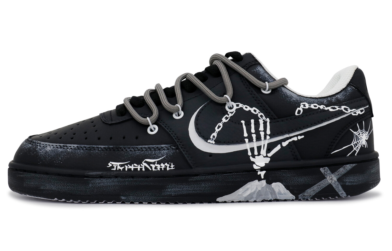 

Кроссовки Nike Court Vision 1 Skateboarding Shoes Men Low-top Black/white, цвет Dark Tentacle