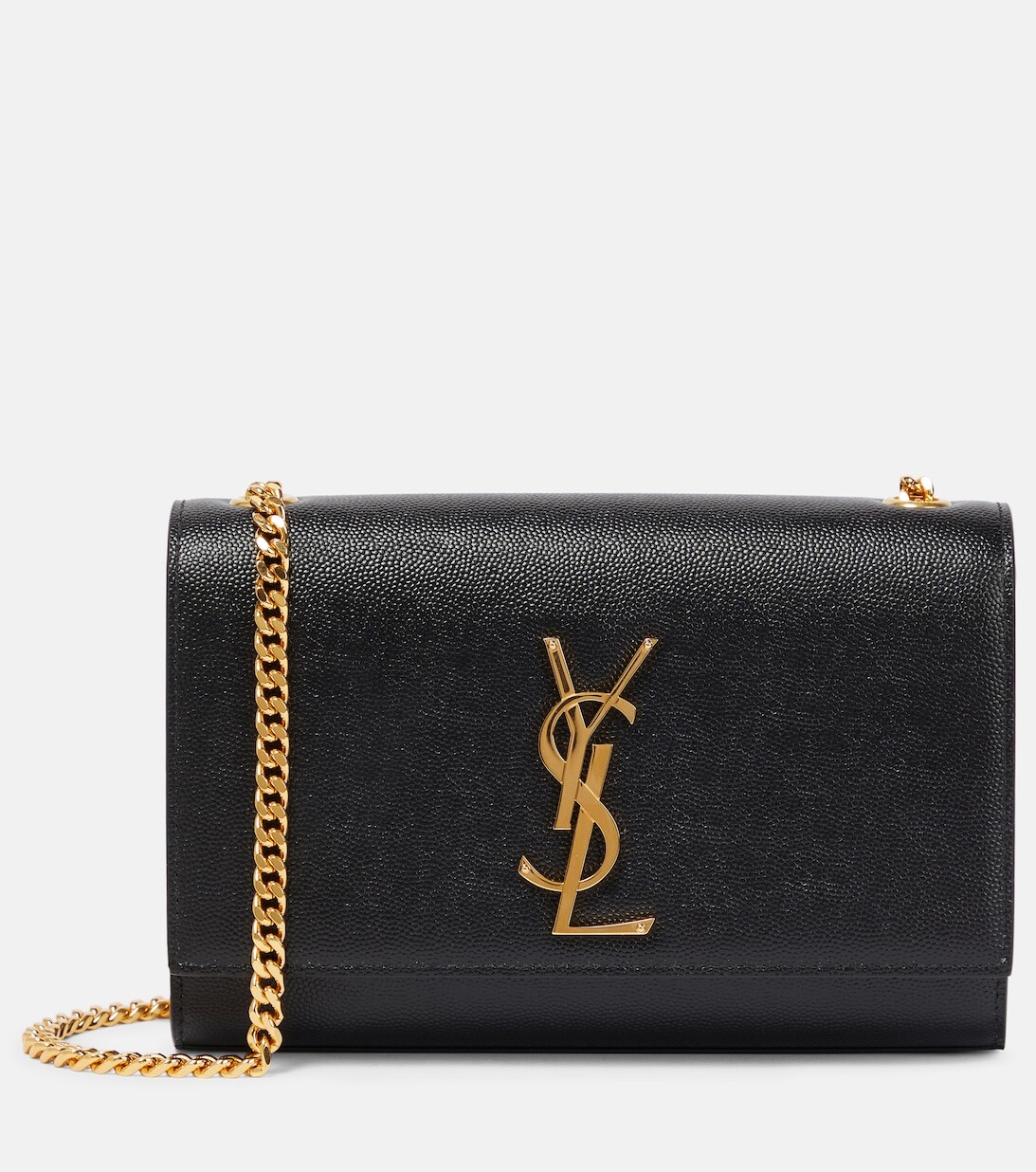 

Kate Маленькая кожаная сумка через плечо Saint Laurent, черный