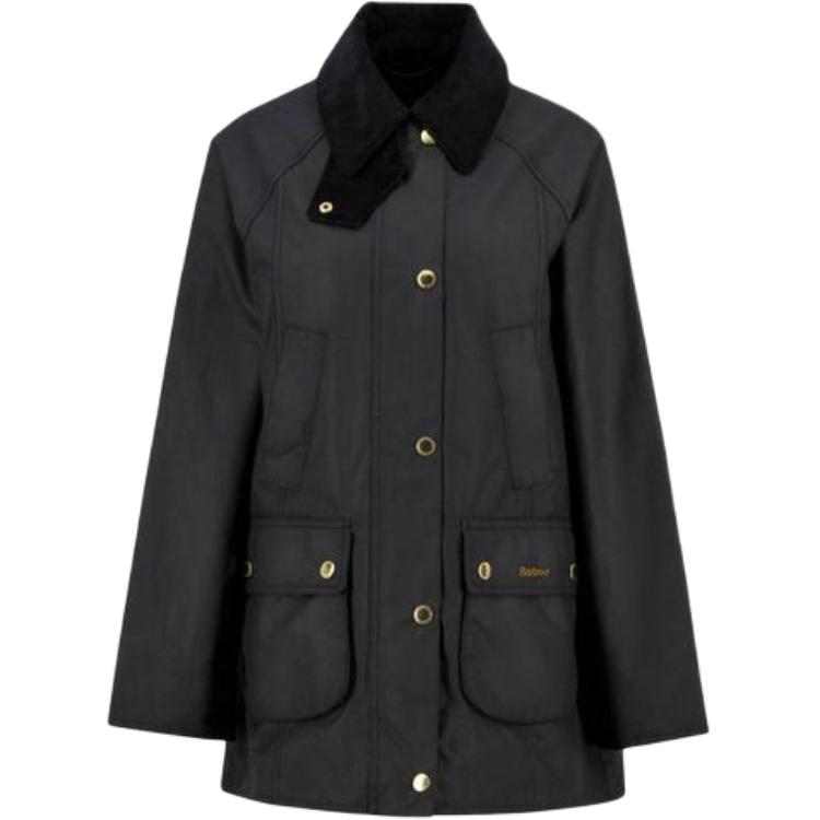 

BARBOUR Пальто с вельветовым воротником, Black