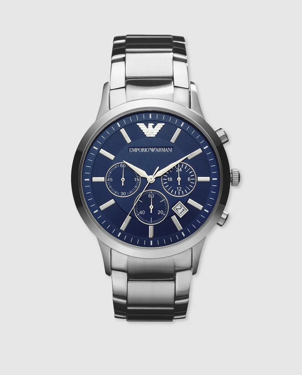 

Мужские стальные часы-хронограф Emporio Armani AR2448, серебряный