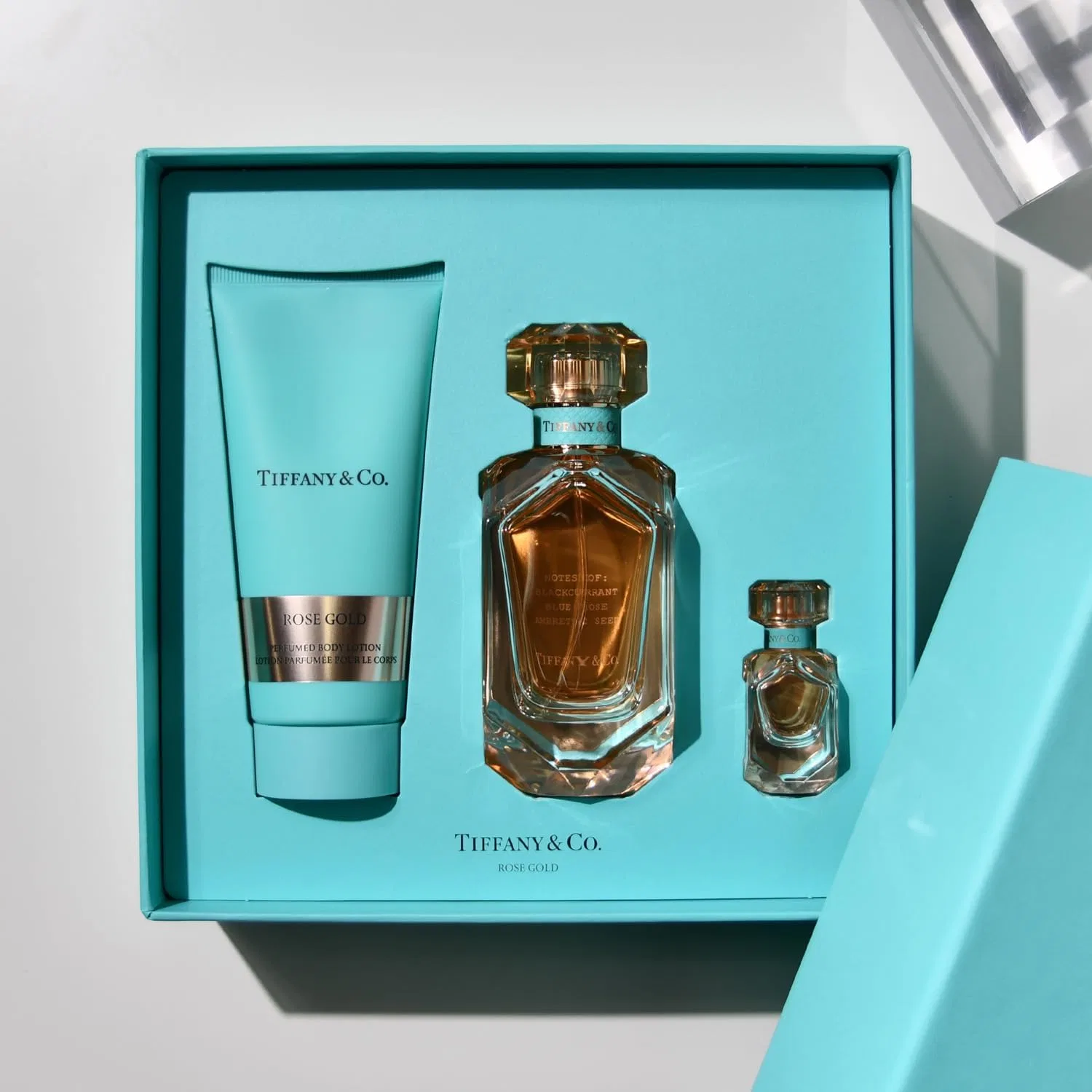 Набор косметики Tiffany Rose Gold Intense с парфюмом 75 мл и лосьоном 100 мл