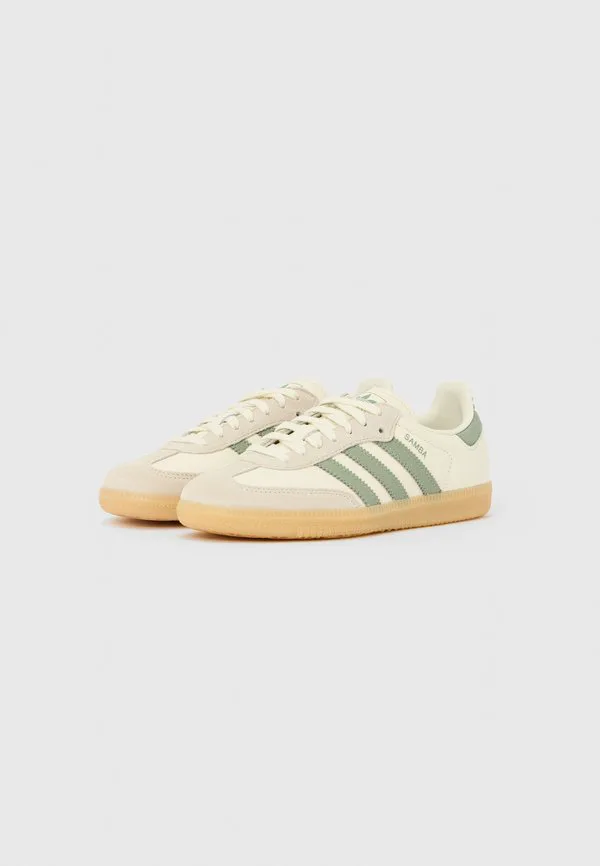 Кроссовки унисекс samba og Adidas Originals, Off-White/Silver Green/Gum — фото 2