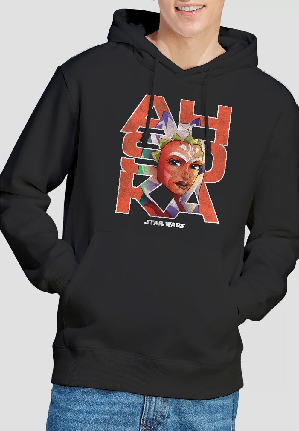 

Толстовка с капюшоном AHSOKA PRINT Star Wars, черный