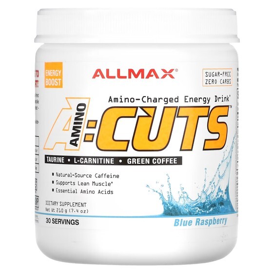 

Энергетический напиток ALLMAX ACUTS с аминокислотами, голубая малина