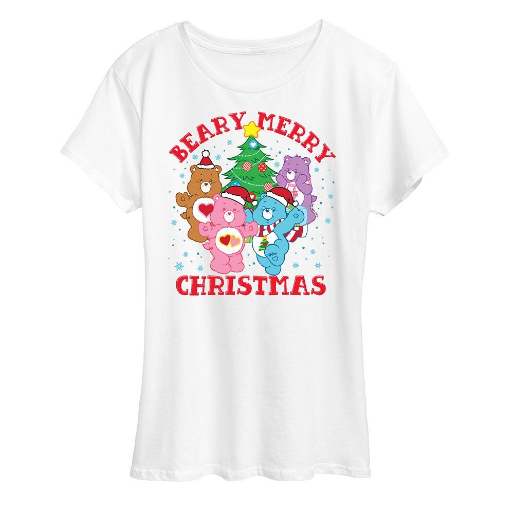

Женская футболка с рисунком Bears Beary Merry Christmas Licensed Character, белый