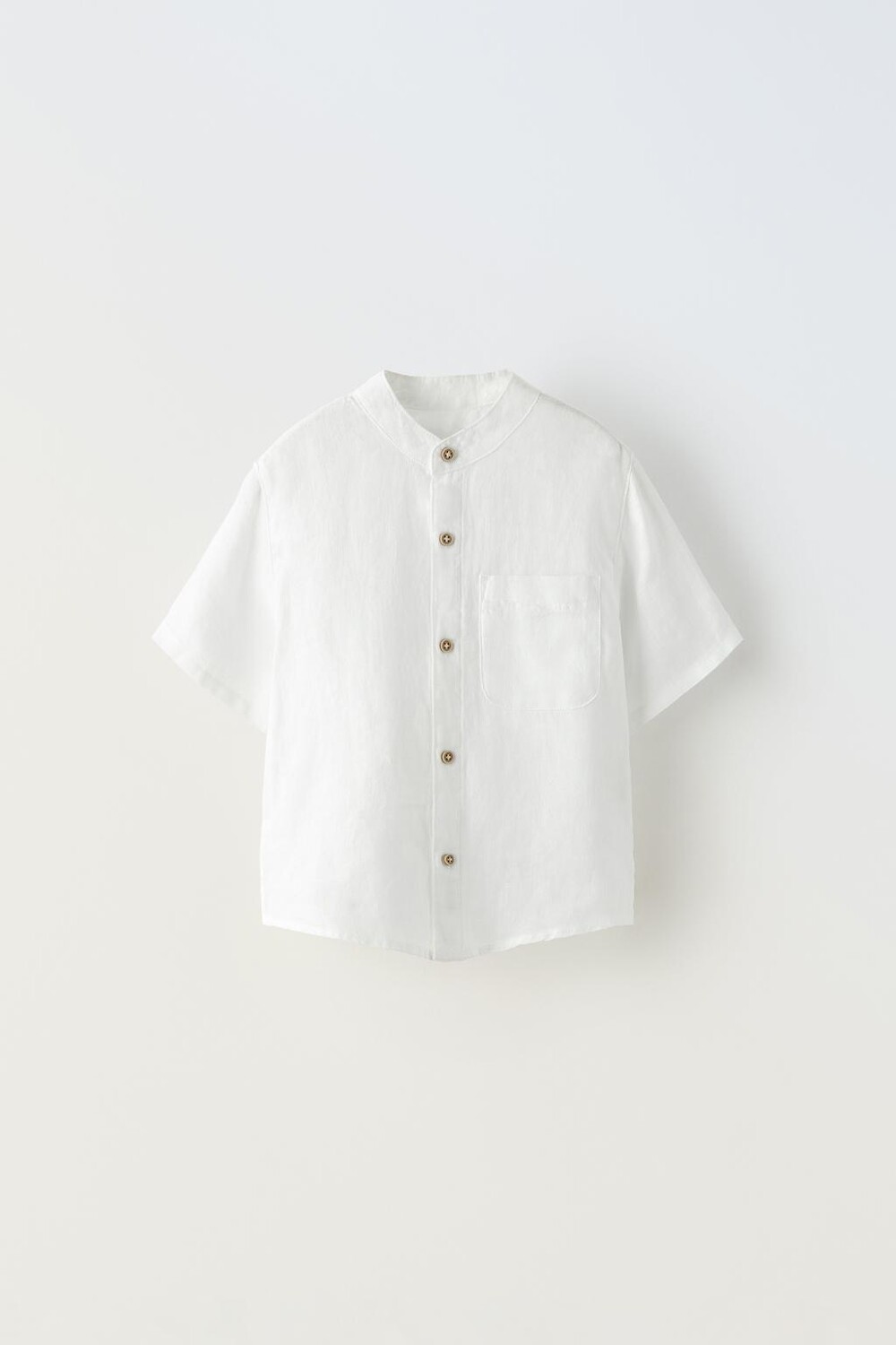 

Льняная рубашка ZARA, экрю