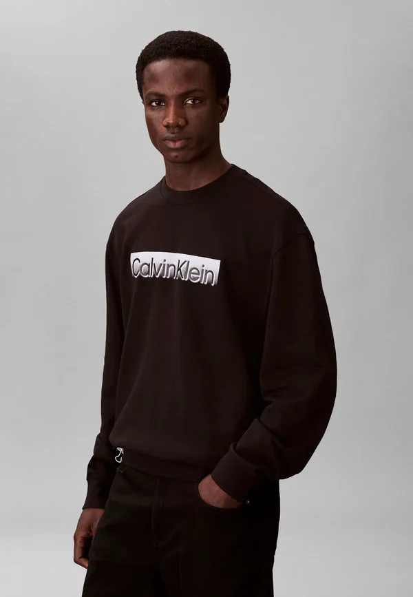 Спортивная толстовка с графическим принтом и стандартным логотипом. Calvin Klein, Black — фото 4