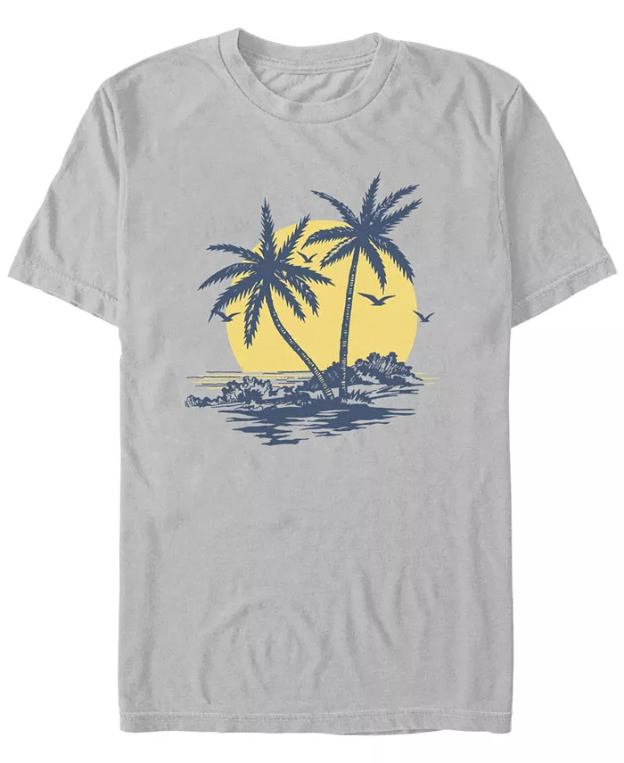 

Мужская футболка с коротким рукавом Palms Fifth Sun, серебряный