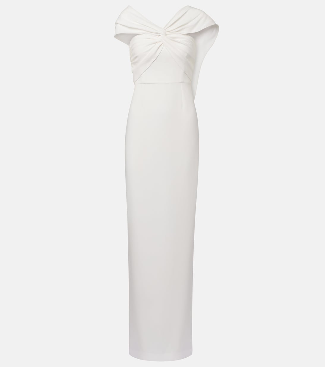 

Асимметричное свадебное платье из кади Roland Mouret, белый