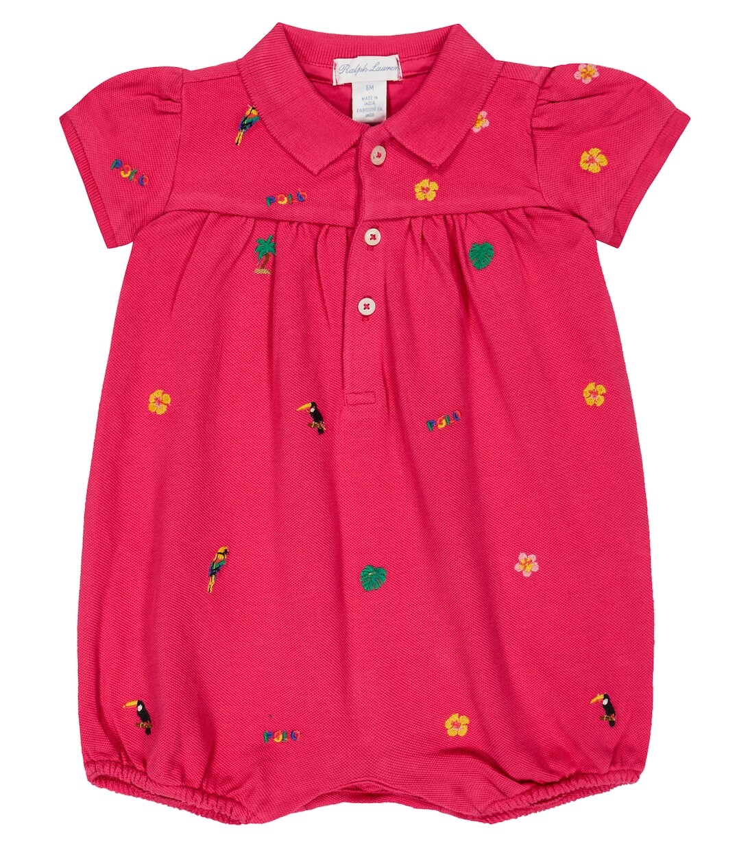 

Детский комбинезон из хлопка Polo Ralph Lauren Kids, розовый