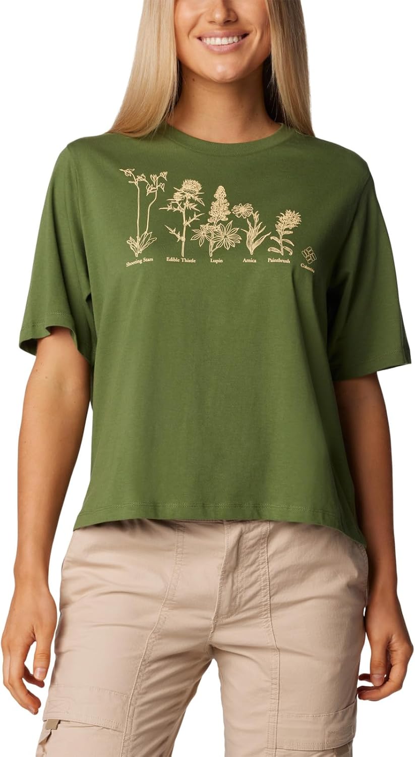 

Женская футболка Columbia North Cascades Relaxed, Canteen/Floral Friends