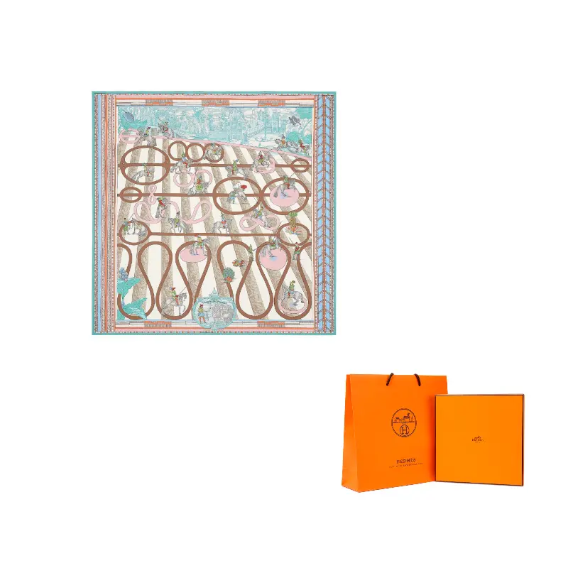 

HERMES Шёлковый шарф, Blue