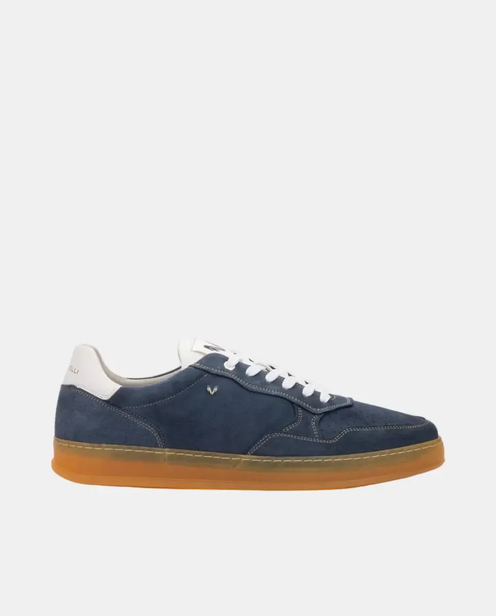 Мужские кожаные кроссовки синего цвета Martinelli, Denim