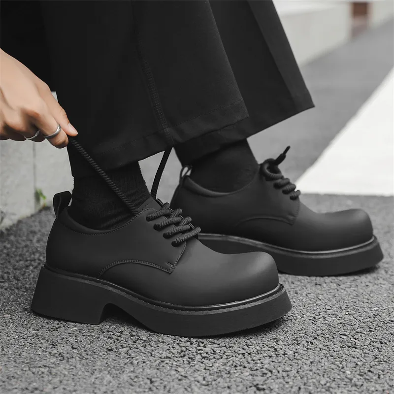 JUMP&FISH Мужские повседневные туфли low top черно-белые — фото 2