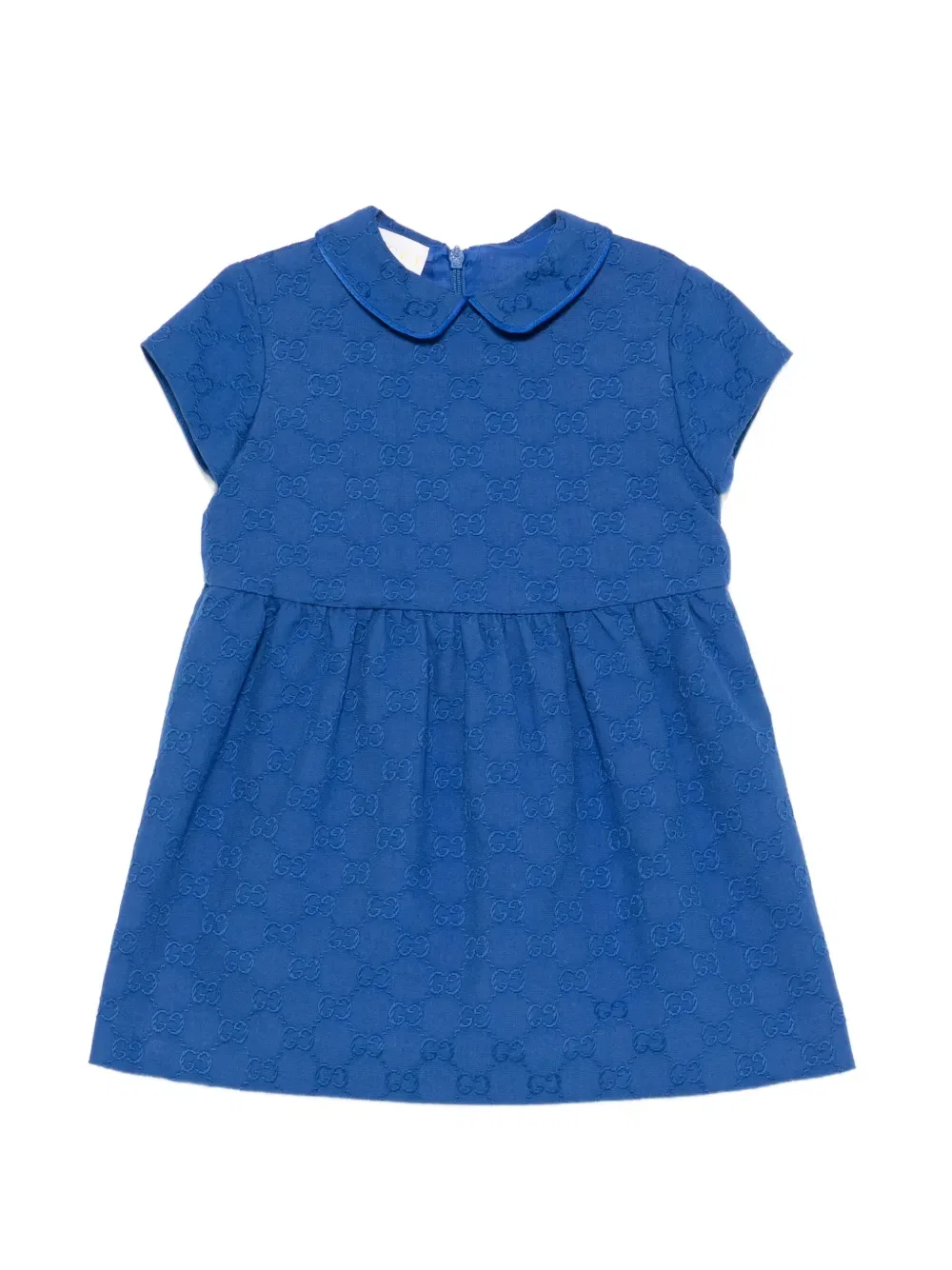 Хлопковое мини-платье Gg Gucci Kids, синий