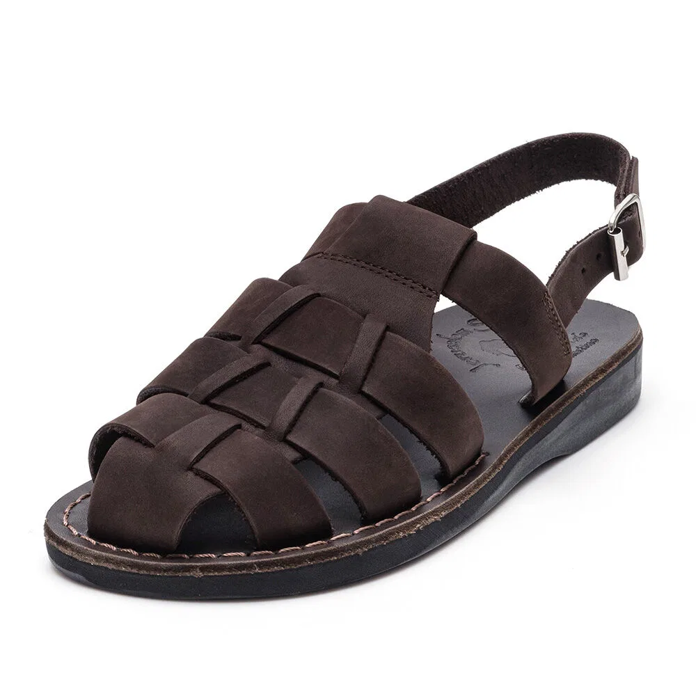 Мужские сандалии Michael Nubuck коричневые от Jerusalem Sandals — фото 2