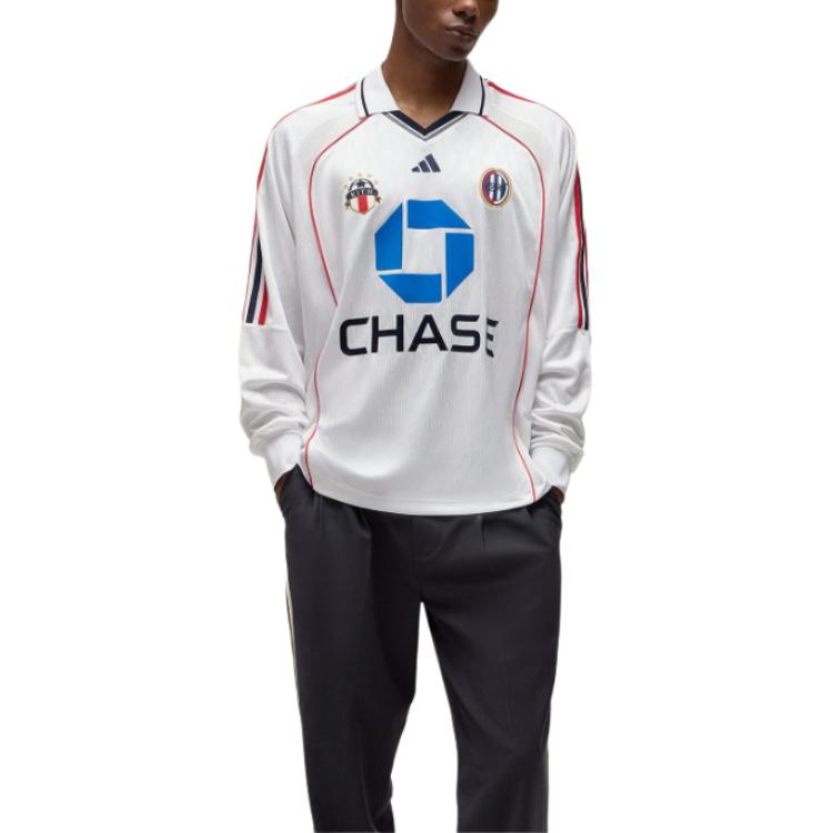 Футболка Kith X Adidas Football Chase с длинным рукавом Adidas Originals, белый — фото 4