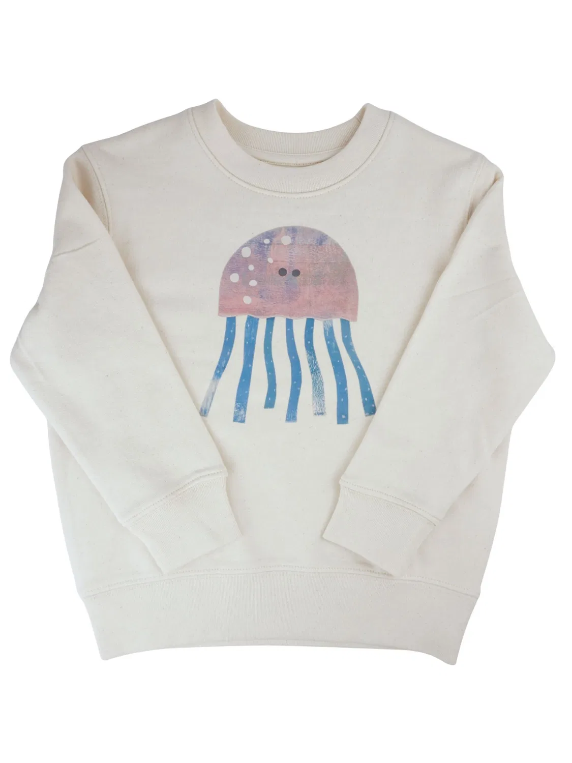 Свитер 'Meladi Kinder Свитер aus Biobaumwolle - Qualle auf Natural White' Meladi, Natural White