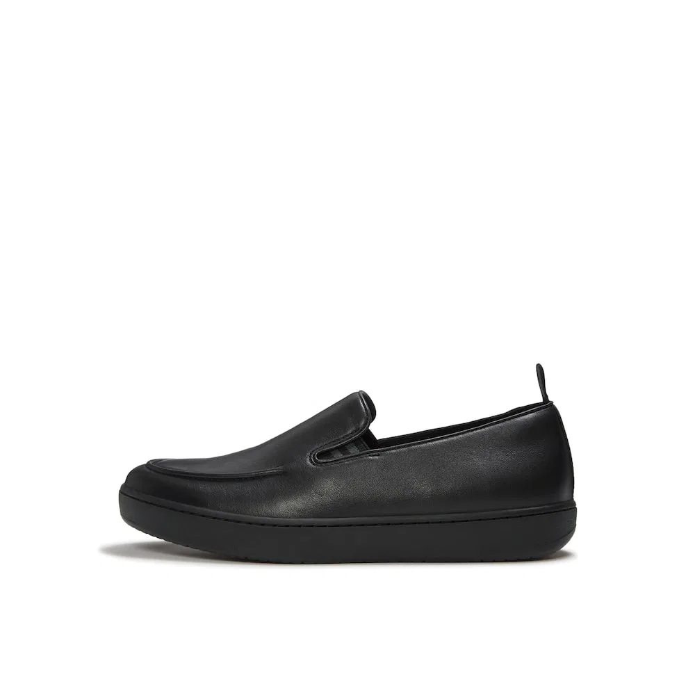 Мужские кожаные мокасины CraftQ Leather Mocc Loafer, полностью чёрные, от Fitflop — фото 4