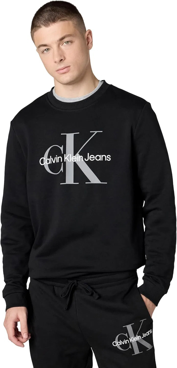 Толстовка Calvin Klein с логотипом Monogram, черный