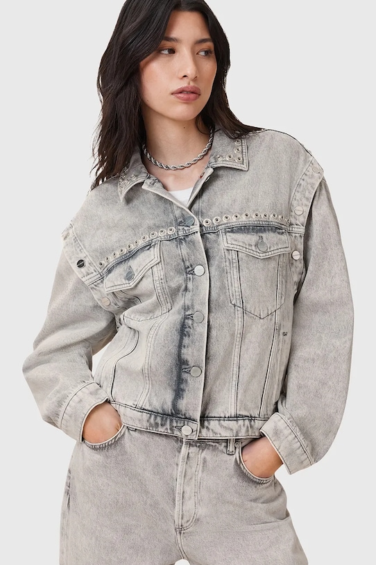 

Джинсовая хлопковая куртка Chlo Allsaints, серый