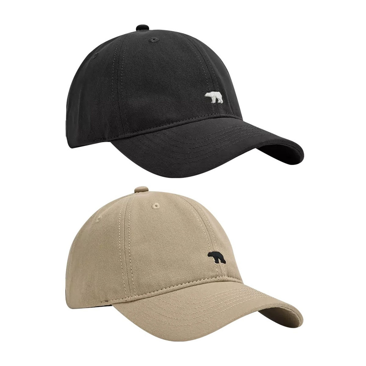 

CMFY Хлопковая бейсболка унисекс с полиэстером, Black+Khaki