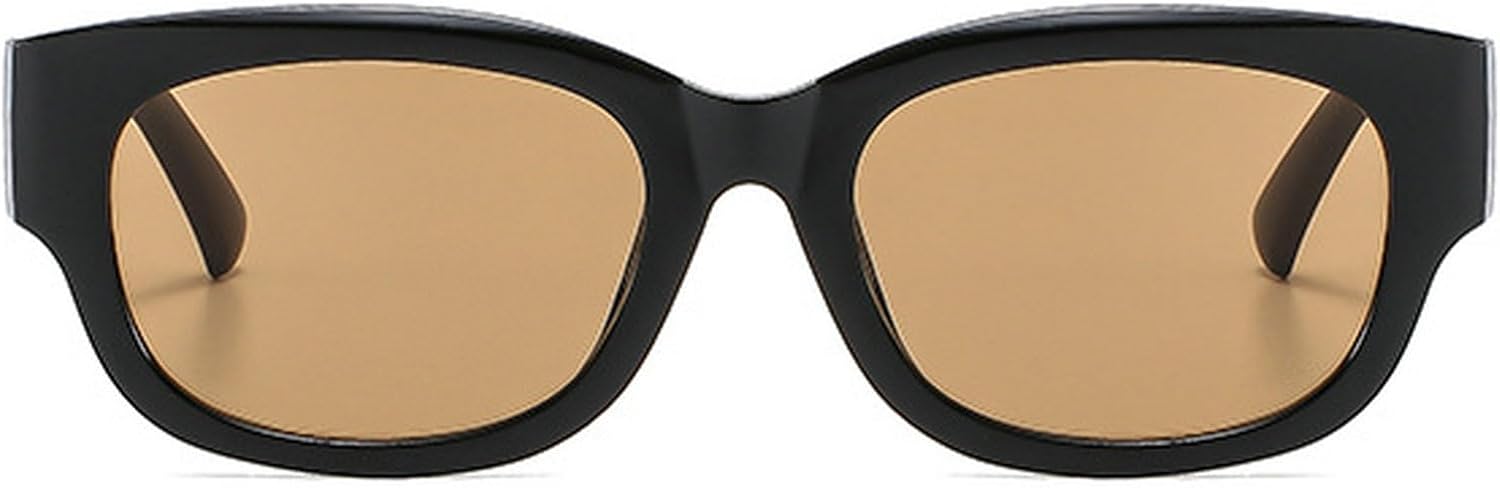 

Квадратные солнцезащитные очки конфетных цветов для женщин, ретро-очки для мужчин, модные оранжевые солнцезащитные очки с защитой от УФ-излучения UV400 mincl, Black Brown