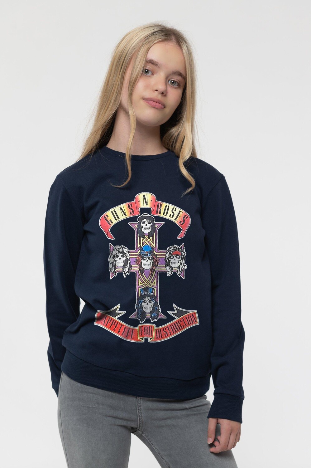 

Толстовка Appetite For Destruction Guns N Roses, синий