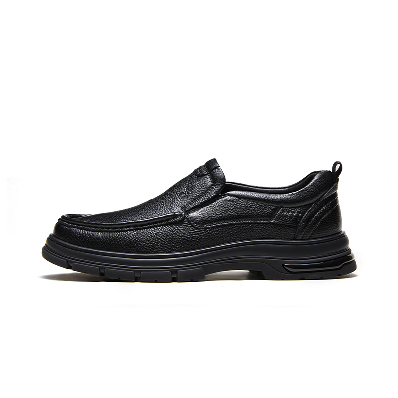 CAMEL Повседневные кожаные туфли мужские low top Black/Brown — фото 3