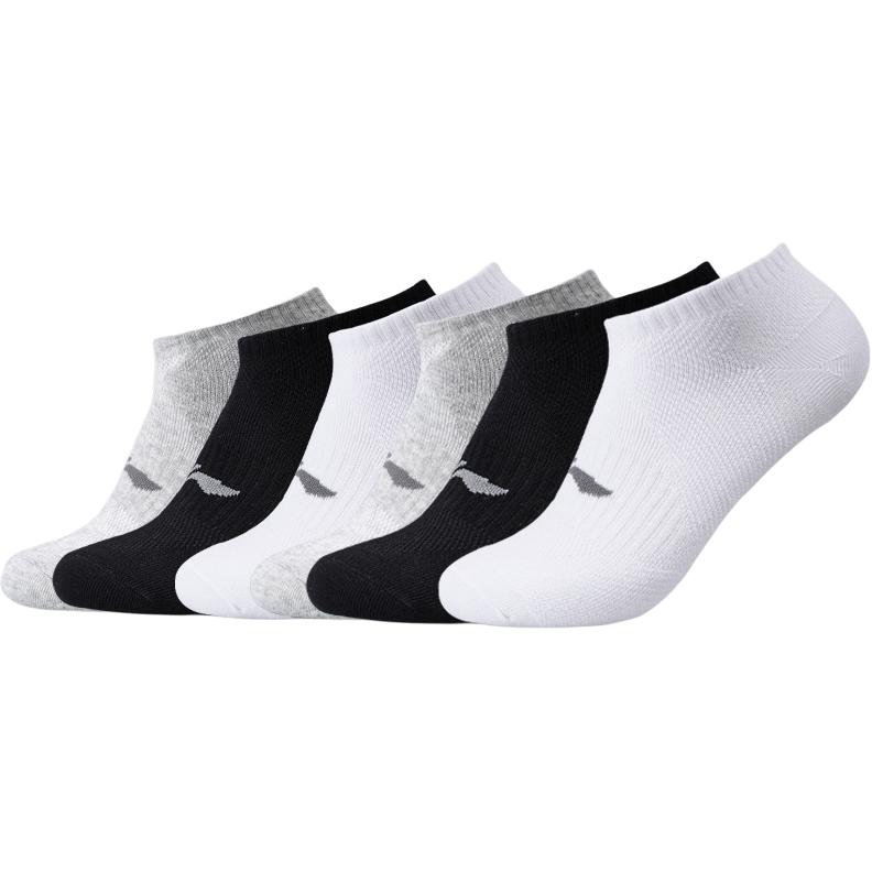 

Носочки No Show Unisex, набор из 6 пар LINING, черный/белый/серый