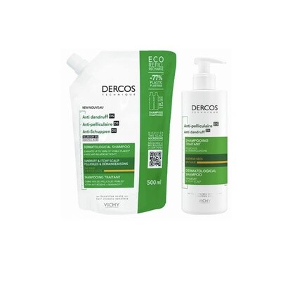 Vichy Dercos Шампунь против сухой перхоти 400 мл Eco Refill 500 мл от Vichy