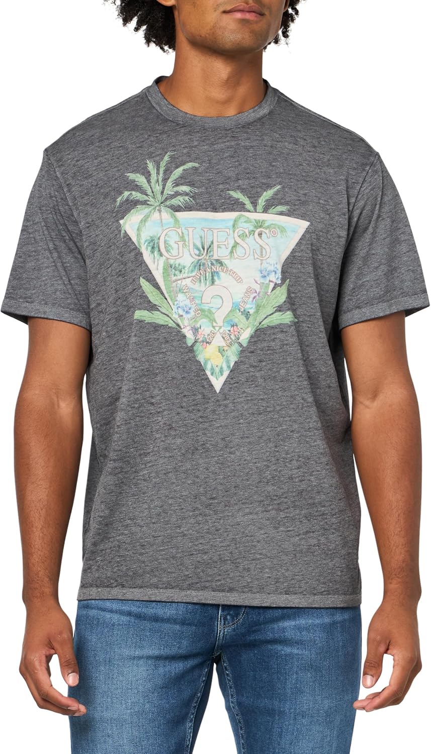 

Мужская футболка GUESS Eco с треугольным принтом и принтом «береговая линия», Jet Black Multi, Черный, Мужская футболка GUESS Eco с треугольным принтом и принтом «береговая линия», Jet Black Multi