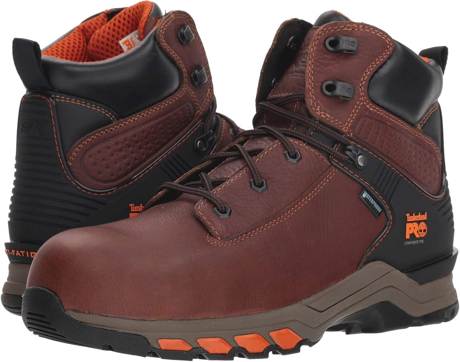 

Timberland PRO мужские промышленные рабочие ботинки Hypercharge 6 Inch с композитным защитным носком и водонепроницаемостью, Teak Trailblazer Brown