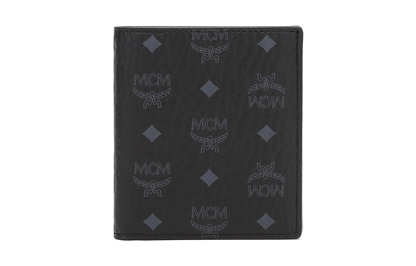 

MCM Кожаный кошелек Essential Visetos Origina, держатель для карт, мини, унисекс, черный