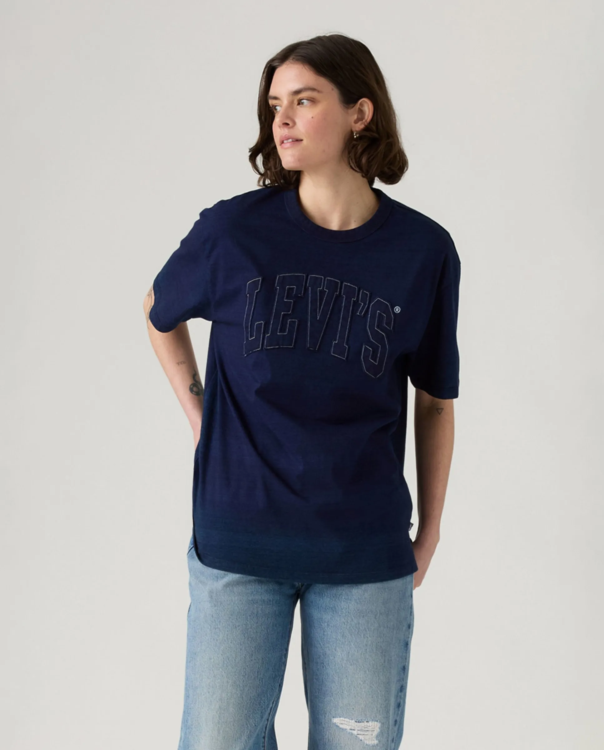 

Женская футболка с коротким рукавом и круглым вырезом Levi'S, синий