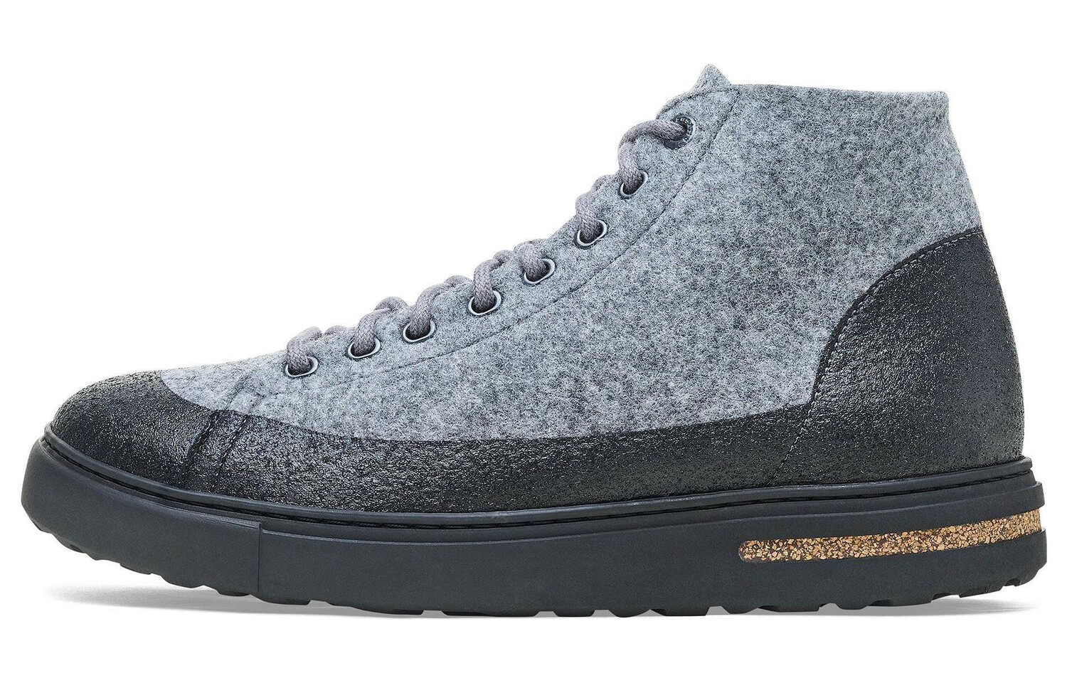 

Кроссовки Birkenstock Skateboarding Shoes Unisex High-top Pebble Gray, серый