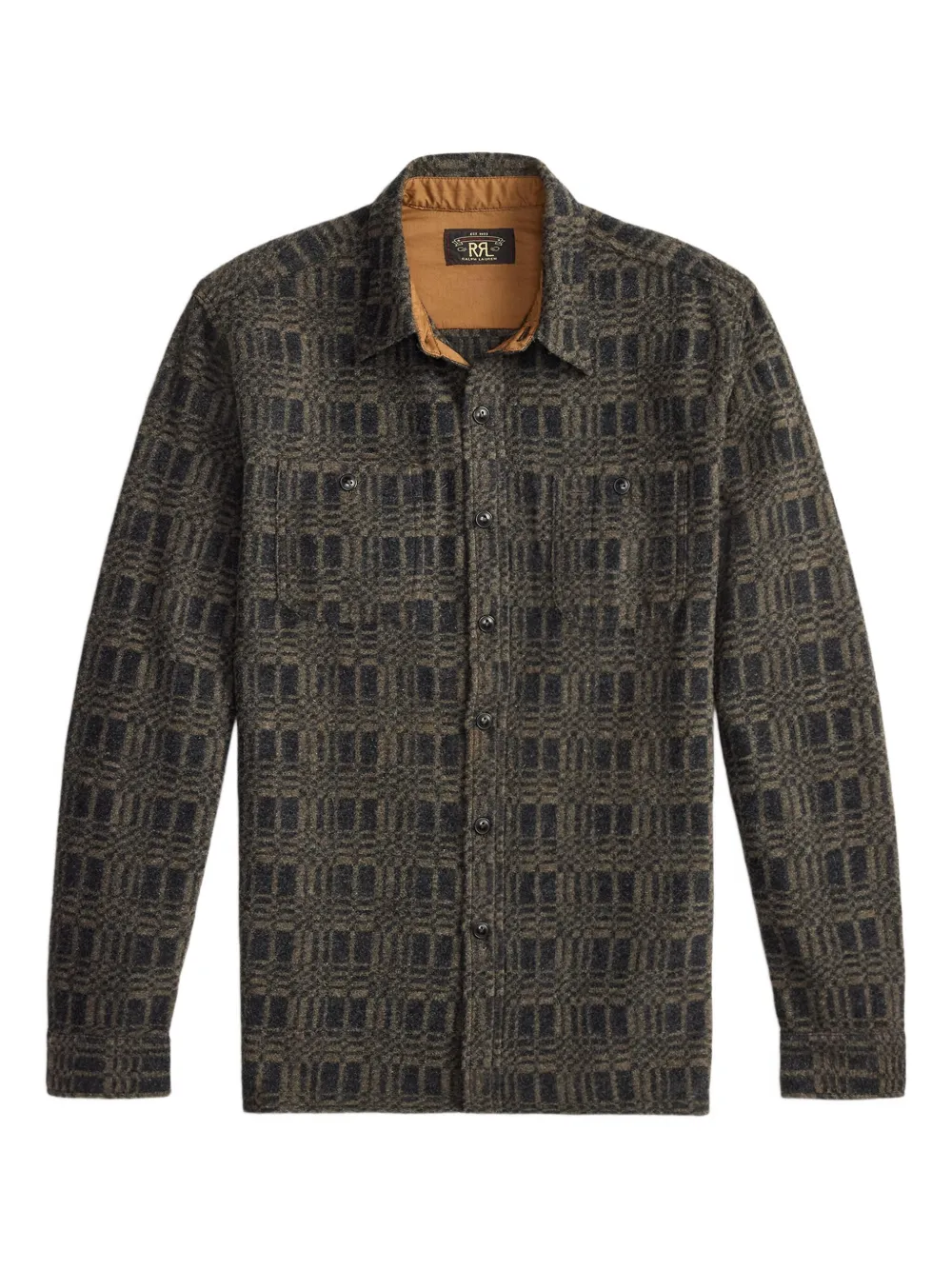 

Клетчатая рубашка на пуговицах Ralph Lauren Rrl, серый