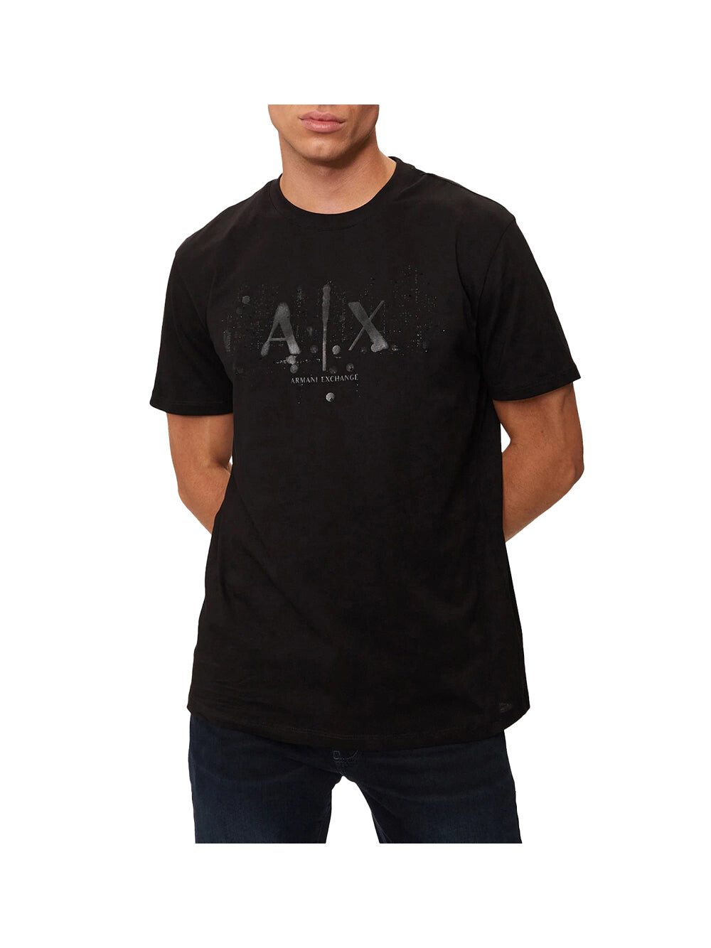 

Черная мужская футболка Armani Exchange
