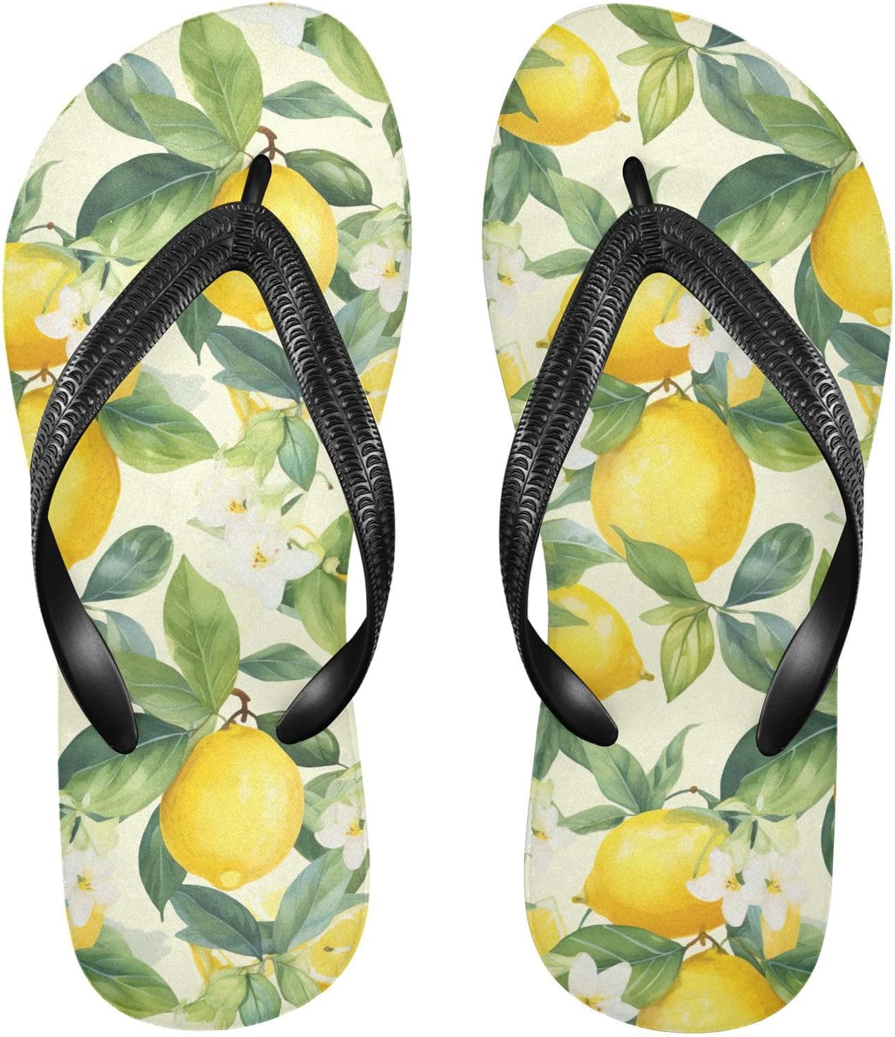 

Сланцы SPRIPORT с цветочным принтом и лимонами, желтые, тонкие, для женщин и мужчин, удобные повседневные вьетнамки с амортизирующей подошвой и противоскользящей резиновой подошвой, для ванной, душа, лета и прогулок по пляжу
