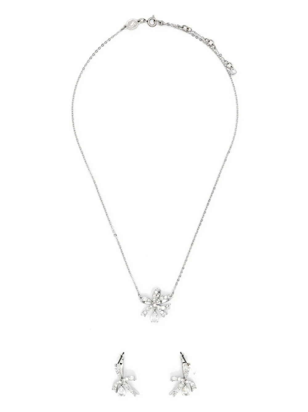 

Комплект Volta с бантом Swarovski, серебяный