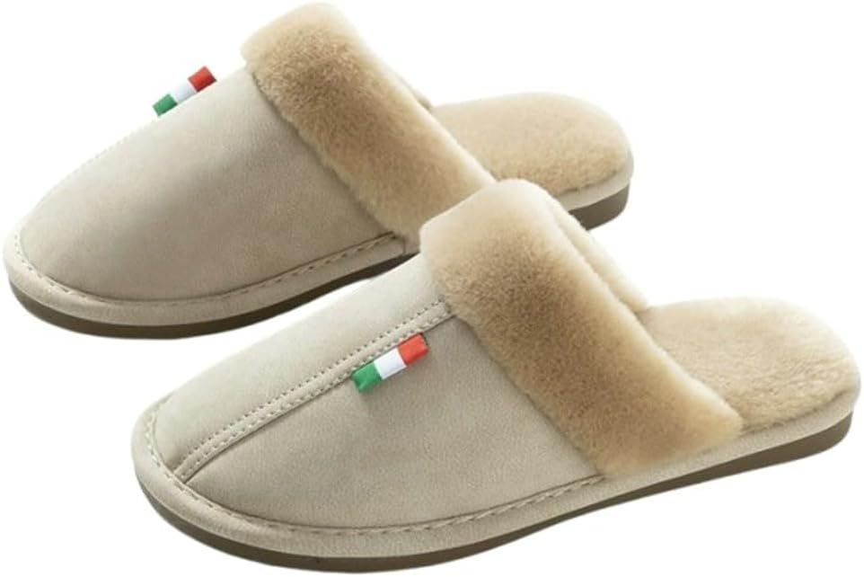 

Тапочки Yafirgeer с подкладкой из флиса для женщин и мужчин, водонепроницаемые закрытые тапочки, элегантные домашние шлепанцы, сандалии для дома и улицы, бежевый