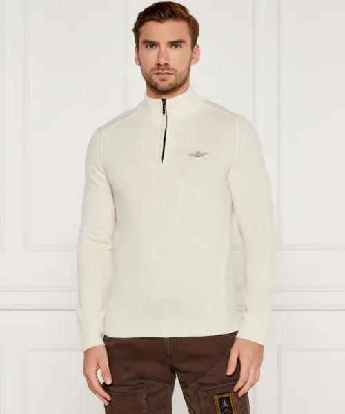 

Шерстяной свитер Regular fit Aeronautica Militare, бежевый
