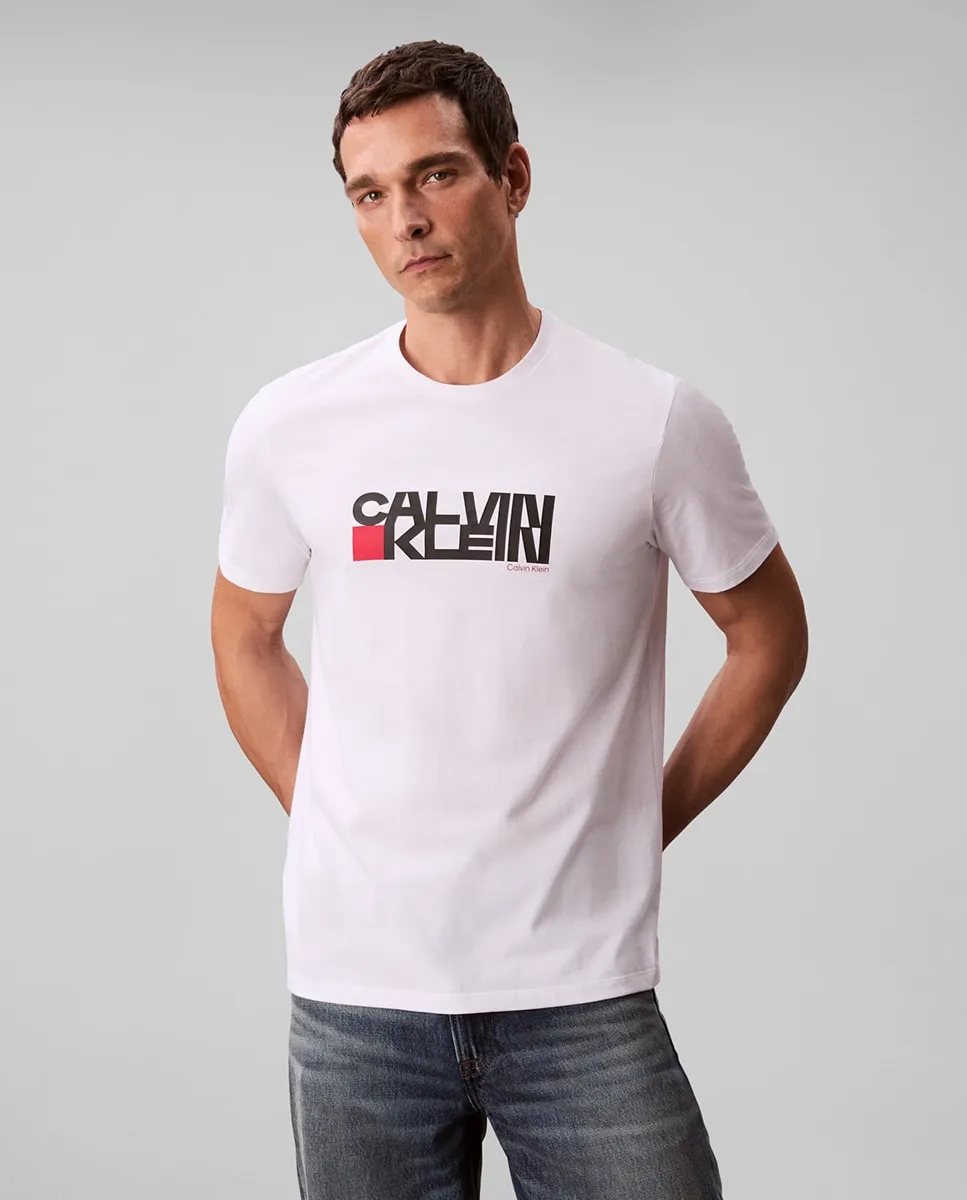 

Футболка мужская с графикой Calvin Klein Jeans, белый